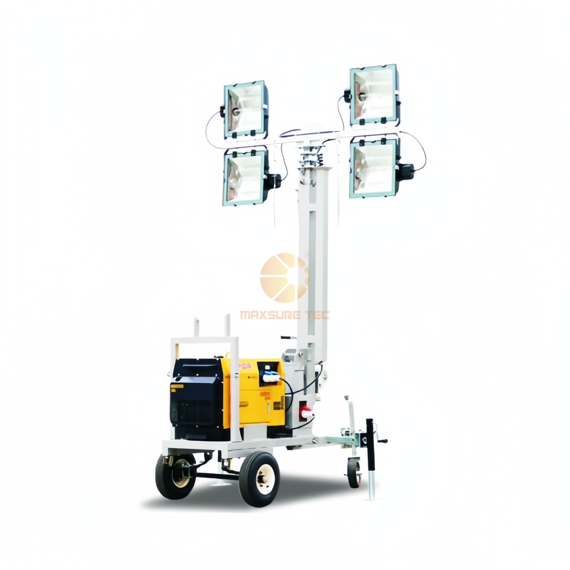 Compact Lighting Tower Powered With Engine
