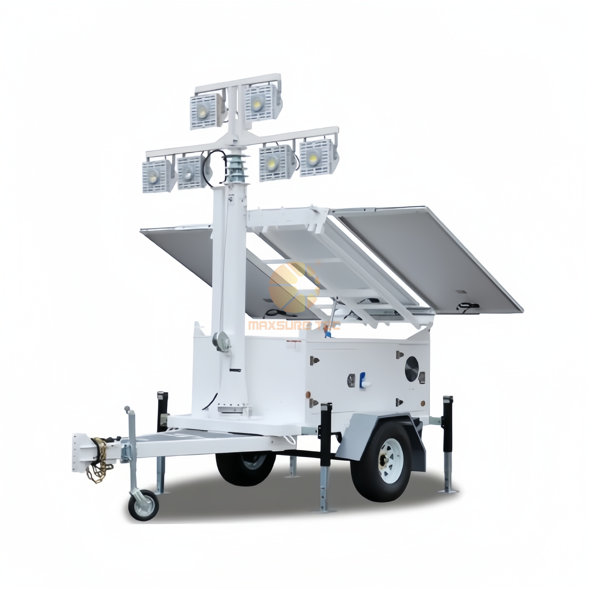Solar Lighting Tower with Foldable Solar Penal 